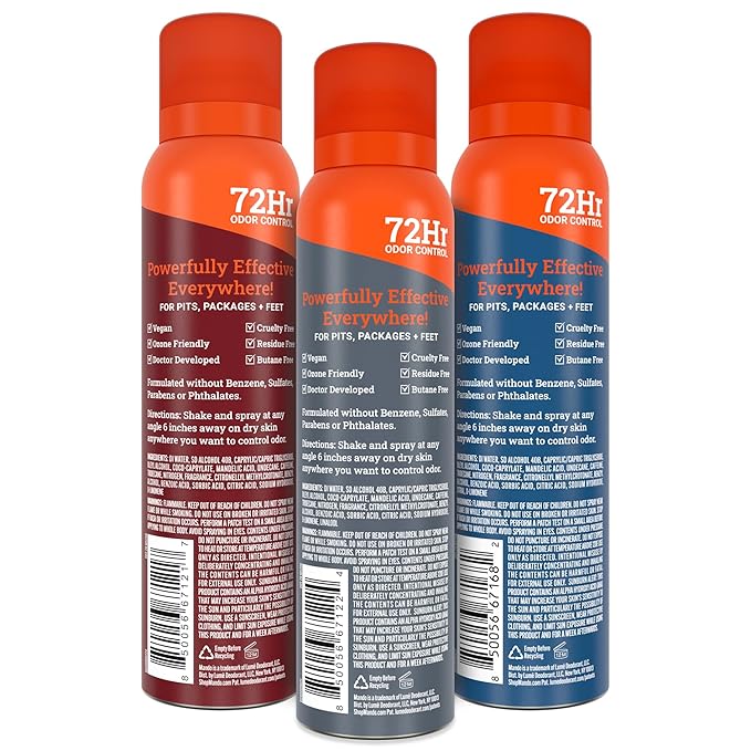 Mando Whole Body Deodorant For Men - Invisible Spray Deodorant - 72 Hour Odor Control - Low Irritation Formula - Aluminum Free Benzene Free - 3.6 ounce - 3pk - Bourbon Leather Mt Fuji Pro Sport
