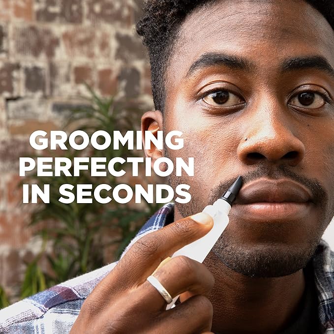 Stryx Mens Brow &amp Beard Gel Comb -Made in USA Beard Care good for Eyebrows with Brush Applicator - Moisturizing Aloe Vera Bamboo &amp Cucumber Extracts for Subtle &amp Non-Sticky Hold