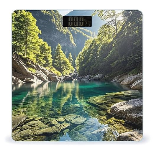 Natural Swimming Pool Scale for Body Weight Smart Scales Digital Bathroom Scale High Precision Weighing Scales with Large Display Weighing Machine for People