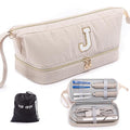 Initial Personalized Hair Dryer CaseDouble-Layer Hair Tools Travel Carrying Case for Shark FlexStyle/SmoothStyle with Hair Dryer Bag - Hair Air Wrap Dryer Case Flat Curling Iron Travel Organizer