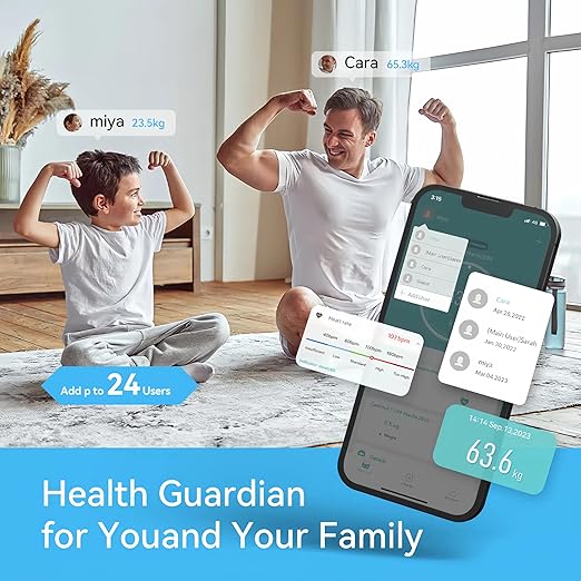 Body Fat Scale with Handles 8-Electrode Smart Body Composition Scale for Home Use Segmental Body Analysis Sync with Apple Health 400 lb Capacit