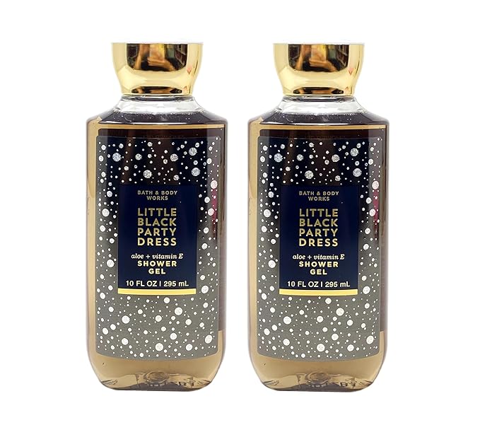 Bath &amp Body Works Little Black Party Dress 2 Piece Shower Gel Set - 10 fl oz / 295 mL each