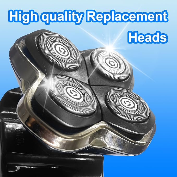 Shaver Replacement Blades compatible Skull Shaver for Pitbull Gold PRO/Pitbull Platinum Pro Shaver Heads (16 pcs)