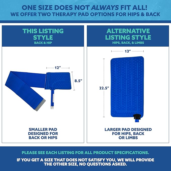Polar Active Ice® Back Therapy pad 12” x 8.5” with Attached Belt. Use only with The Polar Active Ice #AIS Therapy System.