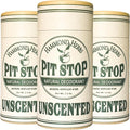 PIT STOP Deodorant - Aluminum-Free Plastic-Free All-Natural Odor Control 3 Pack (Unscented)
