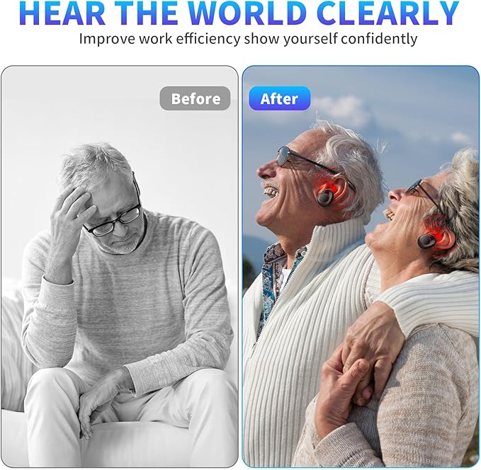 KTS Cordless Red Light Device for Ears Portable Ear Comfort Device with Adjustable Settings Charging Case&ampReplaceable Silicone earplugs for Daily Ear Care Use