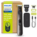 Philips Norelco OneBlade 360 Pro Face + Body Hybrid Electric Beard Trimmer Shaver and Bodygroomer with 360 Blade Technology Model QP6552/90