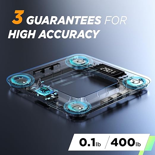 Scale for Body Weight and Fat Percentage RunStar Digital Accurate Bathroom Smart Scale with Large Display FSA&ampHSA Eligible 13 Body Composition Analyzer Sync App Black Gold