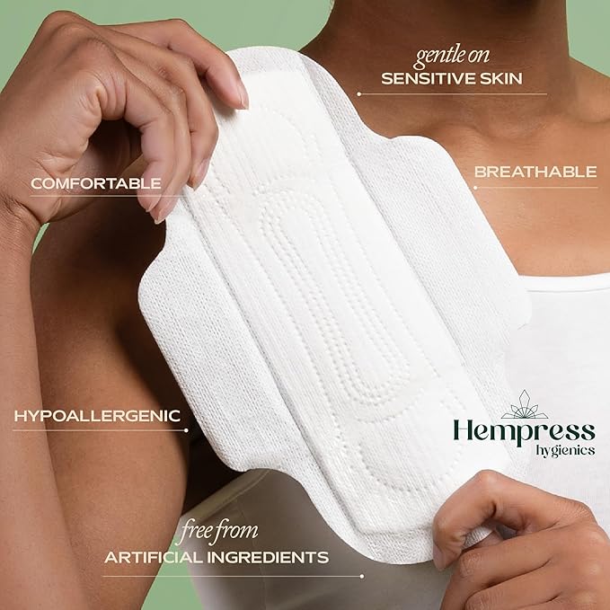 Organic Cotton Period Kit for Women &amp Teens Soft Hypoallergenic Menstrual Pads with Wings and Panty Liners Fragrance Free Sensitive Skin Friendly Feminine Hygiene (Bundle of 3)