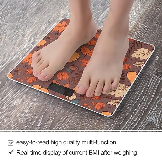 Fall Smart Scale for Body Weight Accurate Bathroom Scale with LED Display Digital Weight Scales Weighing Machine High Precision Scales for Bath Home