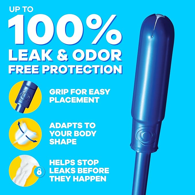 Tampax Pearl Tampons for Women with LeakGuard Braid Super Plus Absorbency Unscented 100 Count (2 Packs of 50)