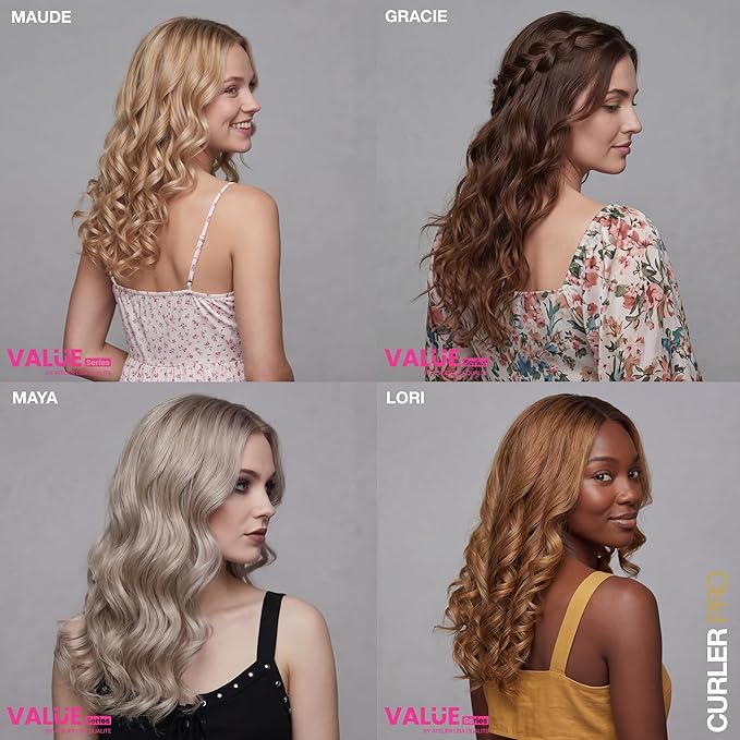 Easy Curl Automatic Curling Iron - Curler Pro Long Barrel Beach Wave Curler | Curly Hair Products: Hair Curler Automatic Rotating Curling Wand 1 1/4 Inch | Value Series By Atelier Lisa Qualite