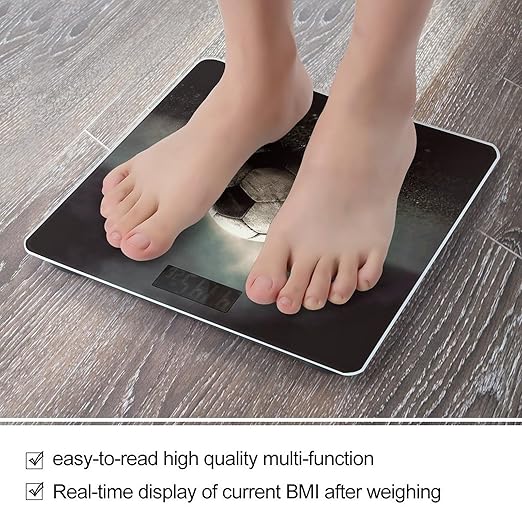 Sport Soccer Bathroom Scale Rounded Smart Scale for Body Weight Automatic Power On/Off Weight Scales Accurate Bathroom Digital Scales for Pet Home Bedroom Kitchen