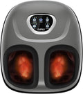 Foot Massager with Heat FSA Eligible HSA Shiatsu Foot Massager Machine for Plantar Fasciitis Adjustable Vibration &amp Pressure for Neuropathy Pain Women Men Gifts Fits Up to 12(Gray)