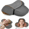 3-in-1 Heated Neck Massager Pillow for Pain Relief Deep Tissue Massage with Heat Vibration &amp Airbag Traction Portable Ergonomic Design Gift for Women/Men