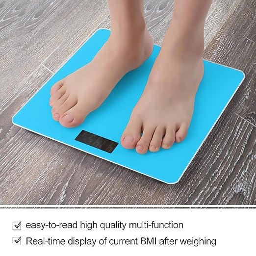 Energy Saving Scale Bathroom Weighing Scale Smart Scale for Body Weight Digital Blue