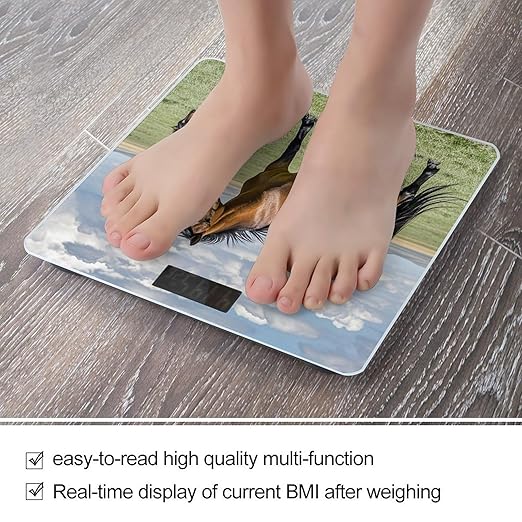 Grazing Wild Horses Scale for Body Weight Smart Scales Digital Bathroom Scale High Precision Weighing Scales with Large Display Weighing Machine for People
