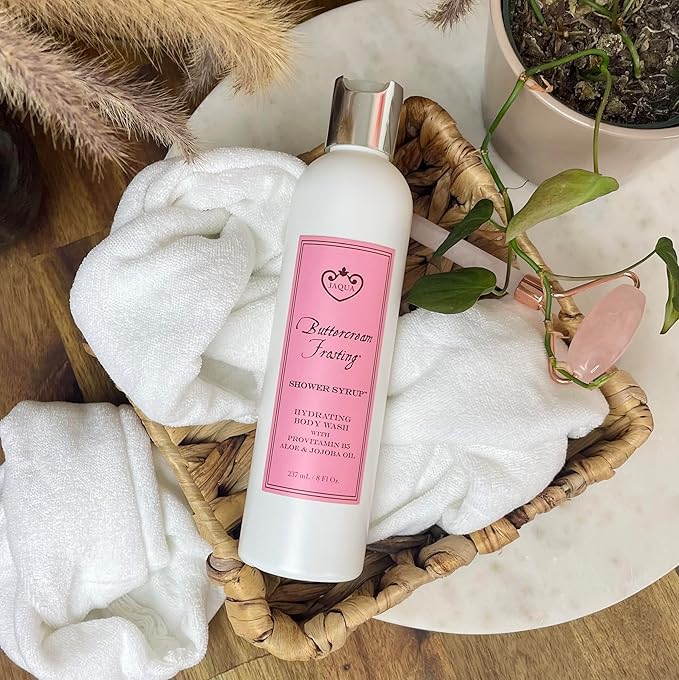Jaqua Shower Syrup Vegan Hydrating Body Wash with Jojoba and Rosehip Oil - Buttercream Frosting