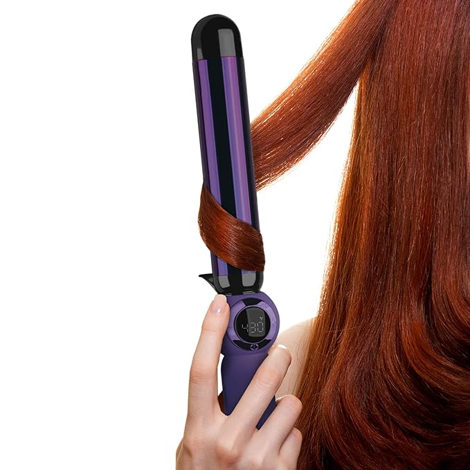 Bed Head Rough Volume Digital Hair Curling Wand | Fast Heat Up and Massive Shine (1-1/4 in)