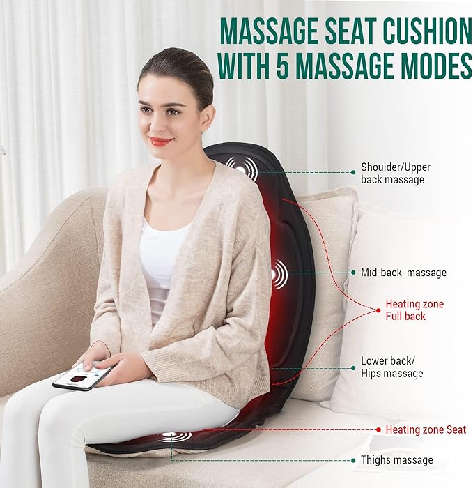 Snailax Vibration Back Massager and Shiatsu Foot Massager