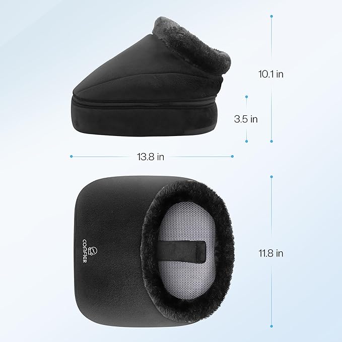COMFIER Foot Massager with Heat Electric Foot Warmer Shiatsu Feet Massager Machine for Plantar FasciitisNeuropathy 2-in-1 Foot &amp Back Massager Foot Heater for WomenMen
