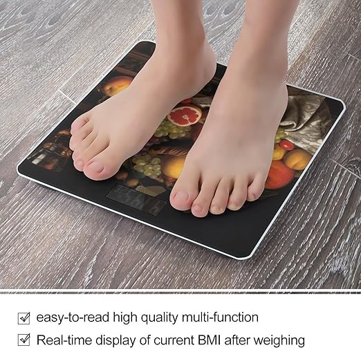 Fruit Weight Scale for Body Weight Digital Bathroom Scale High Capacity Accurate Digital Weighing Scales and Easy-to-Read on Backlit LCD Display Scales