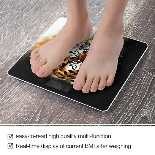 Tiger Weight Scale for Body Weight Digital Bathroom Scale High Capacity Accurate Digital Weighing Scales and Easy-to-Read on Backlit LCD Display Scales