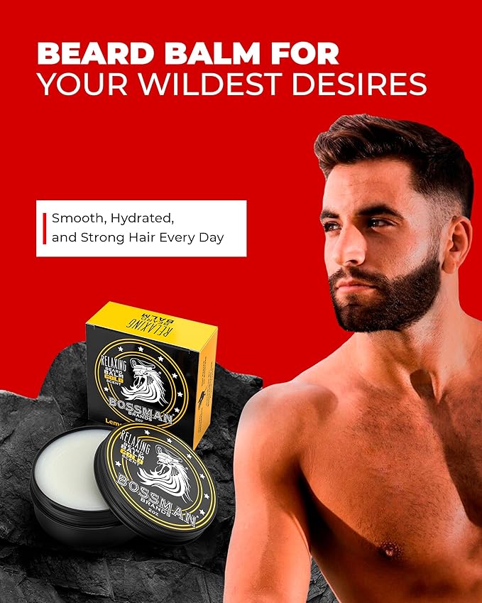 Bossman Beard Balm Variety Pack - Beard Grooming Growth and Care Kit - Softener and Moisturizer - All 6 Scents