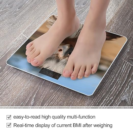 Cute Ostrich Weight Scale Large Bathroom Scales Digital Weight with Bright LED Display Non Slip Automatic Weighing Scale Fashion Weighing Machine for Body