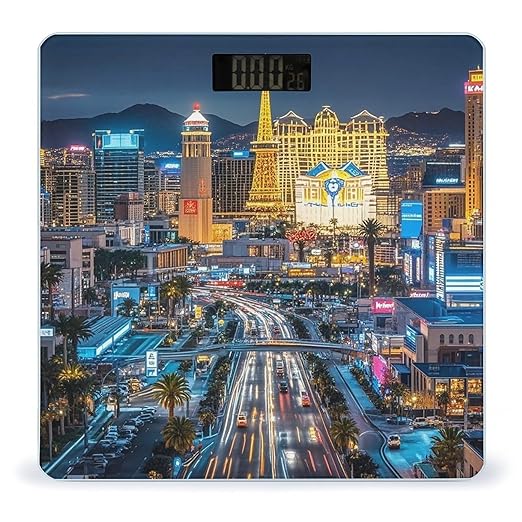 Las Vegas Night City Scale for Body Weight Smart Scales Digital Bathroom Scale High Precision Weighing Scales with Large Display Weighing Machine for People