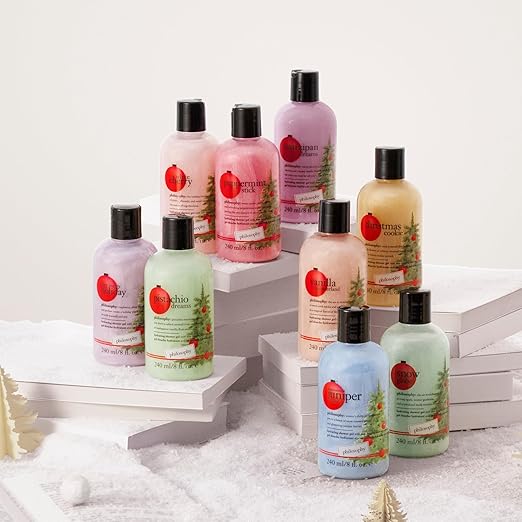 philosophy scent-sational hydrating bath &amp shower gels - efficiently cleanses soothes &amp comforts dry skin - vegan &amp cruelty free formula