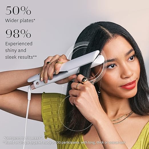 T3 Lucea Professional Straightening &amp Styling Iron 1” or 1.5” Digital Ceramic Flat Iron with 9 Adjustable Heat Settings for Straight Smooth Styles or Waves and Curls on All Hair Types