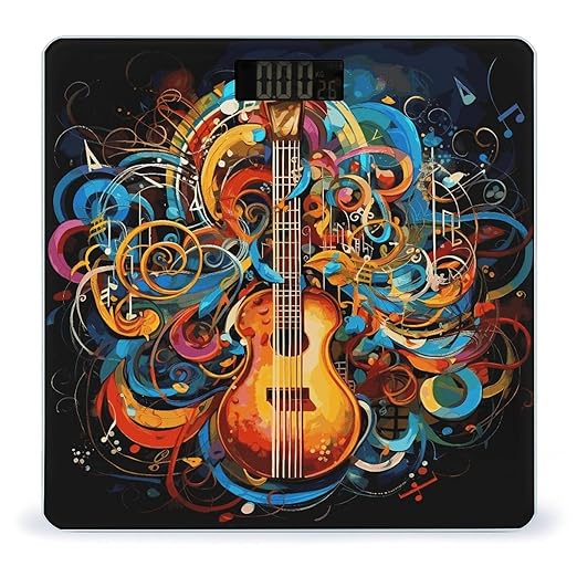Music Series Digital Bathroom Scale Fashion Unique Weight Scale BMI Anti-Slip Precision Weighing Scales Suitable for Home Bedrooms Use and Gift