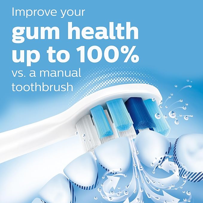 Philips Sonicare Compact Flosser 1000 Purple ProtectiveClean 5300 Rechargeable Electric Toothbrush and 2PK Compact Nozzle Bundle BD2001AZ