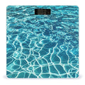 Blue Aqua Pool Water Scale for Body Weight Highly Accurate Digital Bathroom Body Scale Digital Bathroom Scales for People Anti-Slip Large LCD Display Smart Scales
