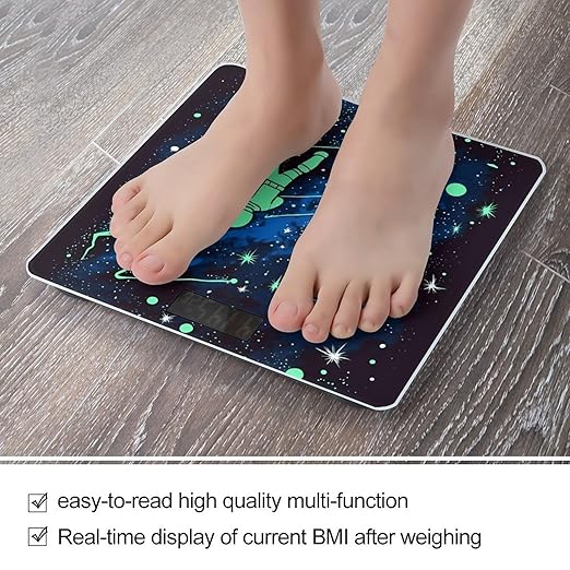 Glow in The Dark Weight Scale Large Bathroom Scales Digital Weight with Bright LED Display Non Slip Automatic Weighing Scale Fashion Weighing Machine for Body