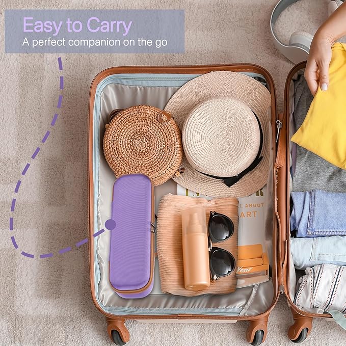 RAIACE Hard Storage Case Compatible with Dyson Airstrait Straightener Travel Carrying Bag. (case only). - Purple