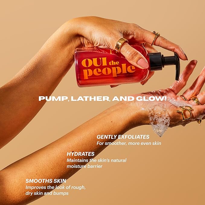 OUI the People CLEAN SLATE Lactic Acid Body Wash AHA Body Wash Glycolic &amp Lactic Acid Serum &amp Face Cleanser Gentle Exfoliation &amp Face Moisturizer for Smoother Texture and Even Skin Tone