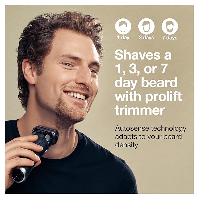 Braun Series 9 Pro 9487cc Electric Razor for Men Wet &amp Dry Rechargeable Electric Shaver with Clean &amp Charge Station and ProCare Attachment Holiday Gifts for Men
