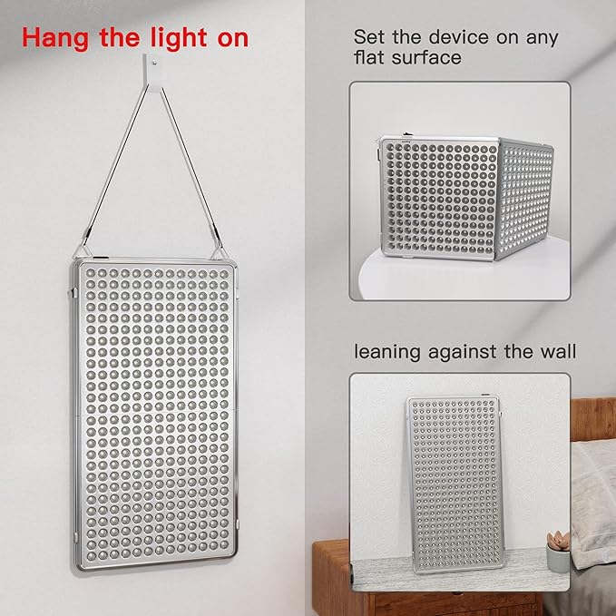 Red Light Therapy 338 LEDs Deep Red 660nm Red Light Therapy Device for Body Face for Pain Relief Skin Health Anti-Aging