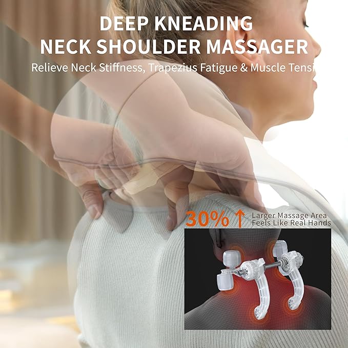 Breo N5 Mini Neck Massager with Heat Electric Massager for Neck and Shoulder Deep Massage at Home Muscle Relaxation Gifts