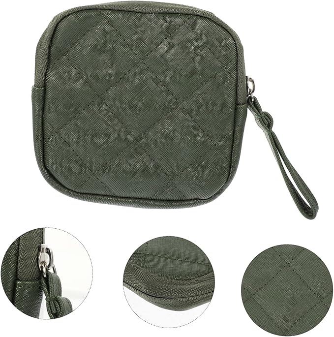 NOLITOY 4pcs Portable Sanitary Napkin Bag for Women Cute Travel Toiletry Bag Zipper Period Products Holder for School Adorable Period for Women