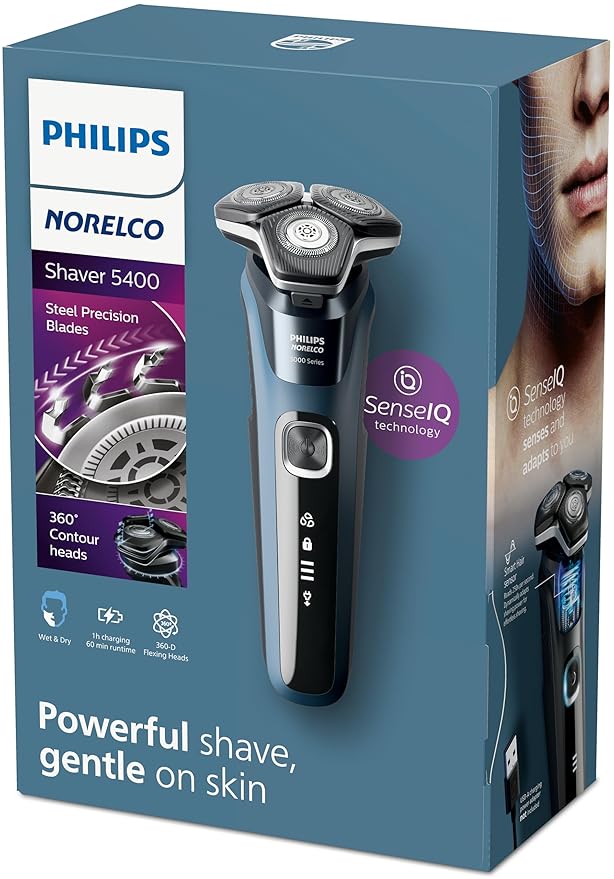 Philips Norelco Shaver 5400 Rechargeable Wet &amp Dry Shaver with Pop-Up Trimmer S5880/81