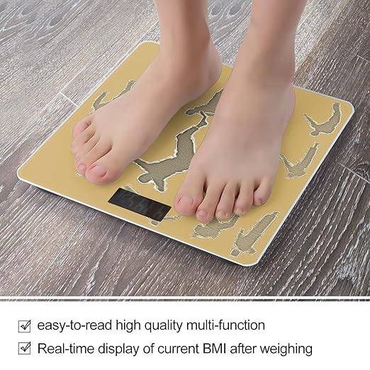Martial Arts Scale for Body Weight Anti-Slip Digital Bathroom Scale Sturdy Toughened Glass Weighing Scales High Precision Safe Rounded Corners Smart Scales
