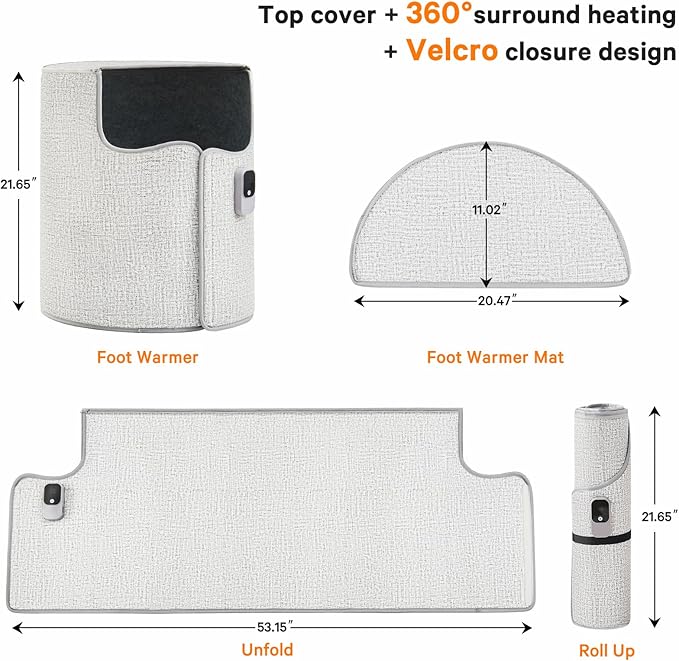 Under Desk Heater &amp Space Heater for Indoor UseLeg Foot Feet Warmer For Office Home Quiet Small Portable Personal Office Heater AccessoriesEssentials Supplies For Women Men Gifts Large
