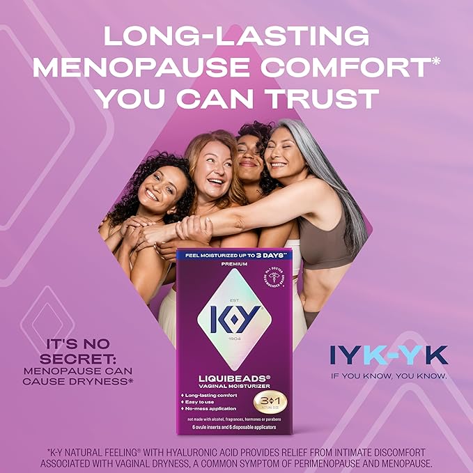 K-Y Liquibeads Silicone-Based Formula 6 Bead Inserts and 6 Applicators Vaginal Moisturizer &amp Lube for More Comfortable Sex For Men Women and Couples (3 Pack)