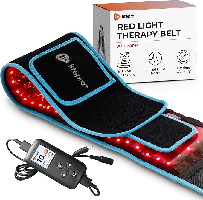 Lifepro Red Light Therapy Belt with Infrared &amp Red Light Therapy Lamp for Body Joints &amp Muscles Pain Relief