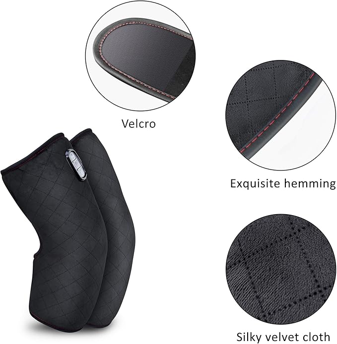 COMFIER Plug-in Heated Knee Massager for Knee Pain Relief with Vibration &amp HeatKnee Heating Pad Pair Knee Warmers for Men Women SeniorsLeg Massager FSA Eligible HSAMothers Day Gifts for Mom D
