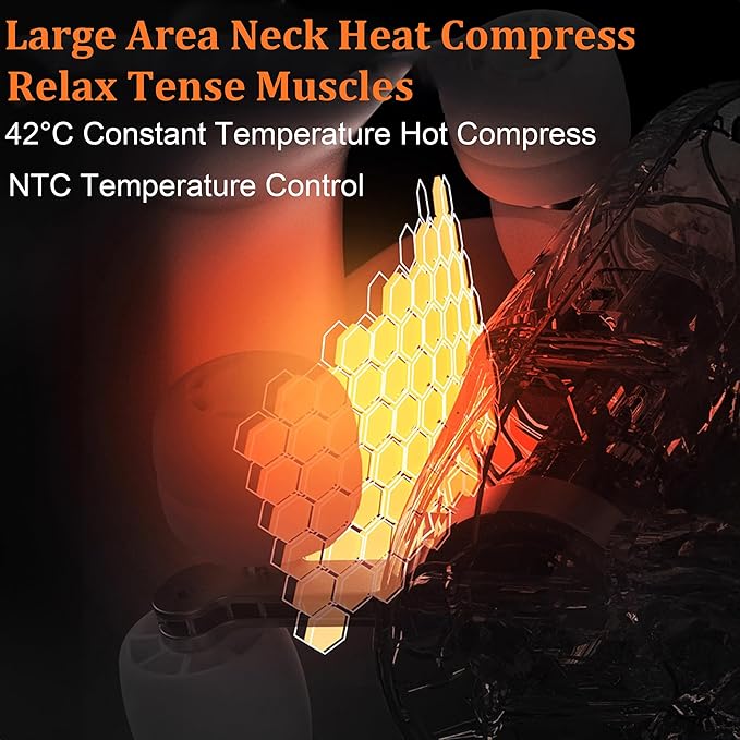 Shiatsu Back and Neck Massager with Heat - Electric Massage 3D Deep Tissue Kneading Massages Silicone Massage Head Two Ways to wear for Muscle Pain Relief Perfect Gifts Blue