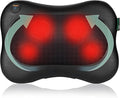 Scozza Shiatsu Neck and Back Massager with Heat Deep Tissue Electric Massage Pillow for Pain Relief Ideal for Shoulders Back Legs and Feet Perfect for Home Car Office and Gifts B